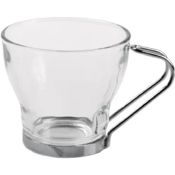 Gifi Tasse à café en verre et métal x 6