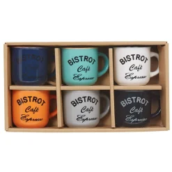 Gifi Tasse à café expresso multicolore Bistrot x6