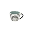 Gifi Tasse à expresso porcelaine motif graphique noir blanc 9 cl