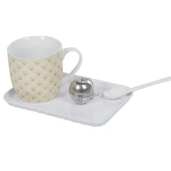 Gifi Tasse à thé avec infuseur, cuillère et plateau