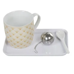 Gifi Tasse à thé avec infuseur, cuillère et plateau