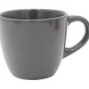 Gifi Tasse en faïence 22 cl uni gris brillant