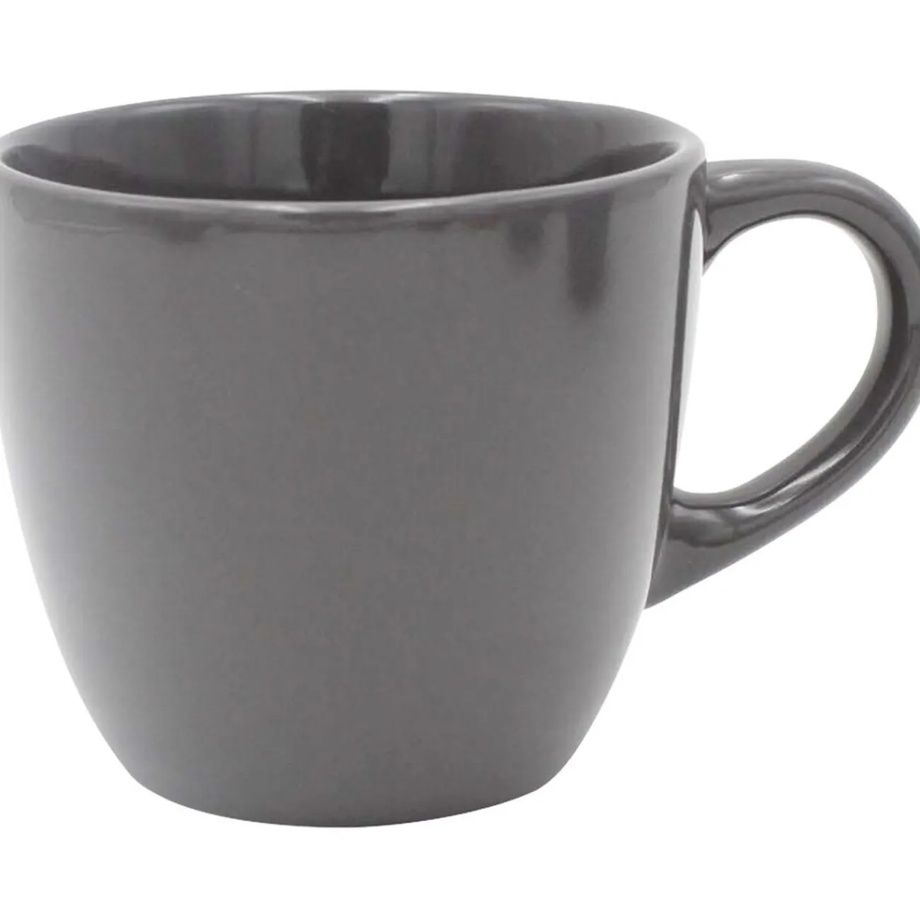 Gifi Tasse en faïence 22 cl uni gris brillant