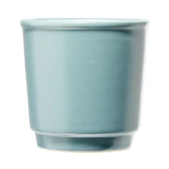 Gifi Tasse en grès carrée sans anse bleu 390ml Ø9,6xH8cm