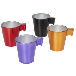 Gifi Tasse en verre métallisé Luminarc multicolore x4