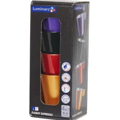 Gifi Tasse en verre métallisé Luminarc multicolore x4