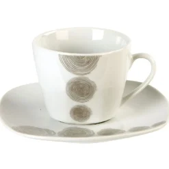 Gifi Tasse et sous tasse design tourbillons