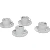 Gifi Tasse expresso et sous tasse café bistrot blanc x 4