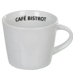 Gifi Tasse expresso et sous tasse café bistrot blanc x 4