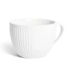 Gifi Tasse porcelaine 42cl strie embossée blanche