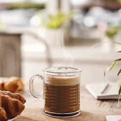 Gifi Tasse transparente en verre trempé design conserve Luminarc 25 cl