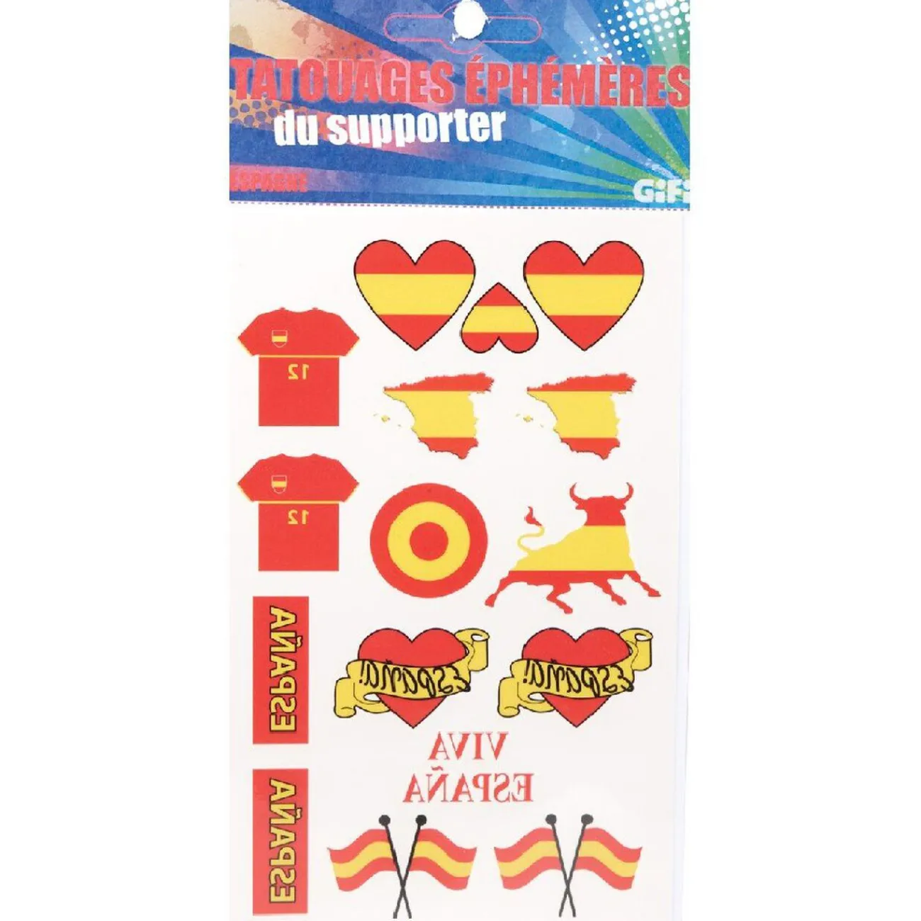 Gifi Beauté^Tatoo éphémère pour supporter Espagne