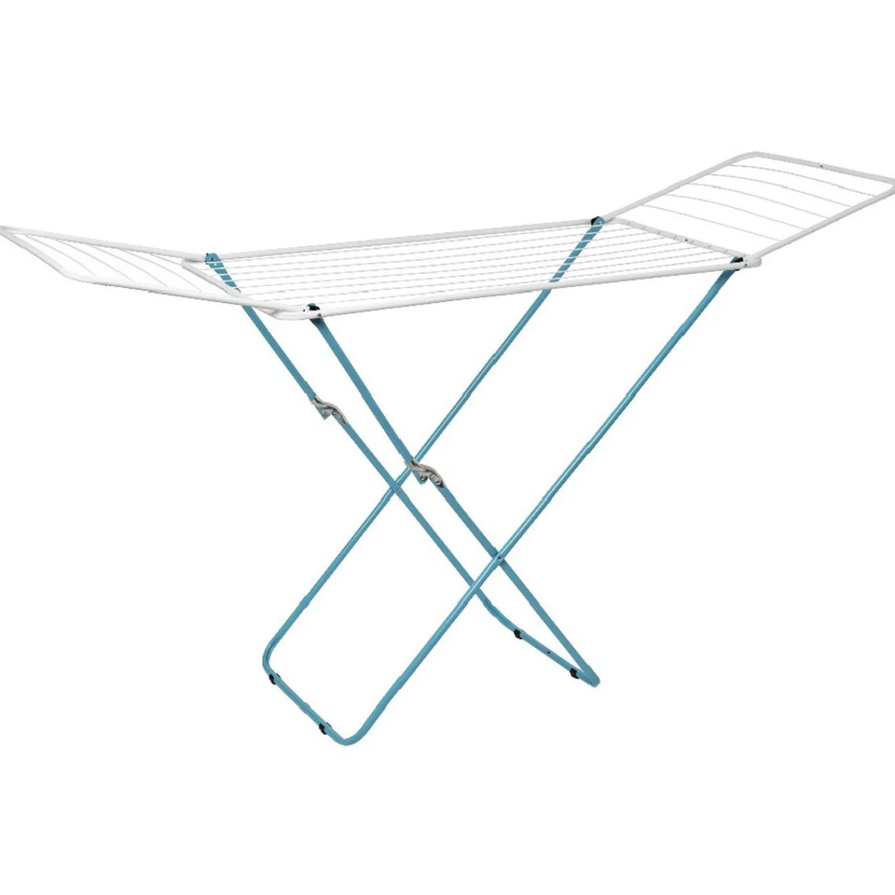 Gifi Entretien Du Linge|Étendoir à linge horizontal turquoise et blanc 18 m d'étendage