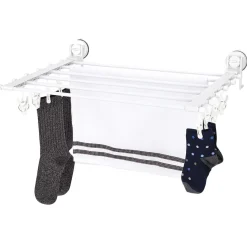 Gifi Entretien Du Linge|Étendoir mural séchoir à linge avec fixation à ventouse