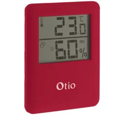 Gifi Accessoires Électriques^Thermomètre / Hygromètre numérique magnétique rouge OTIO