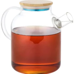 Gifi Théière en verre et bambou 1,6L