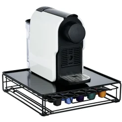 Gifi Tiroir à capsules plateau et grille en métal noir