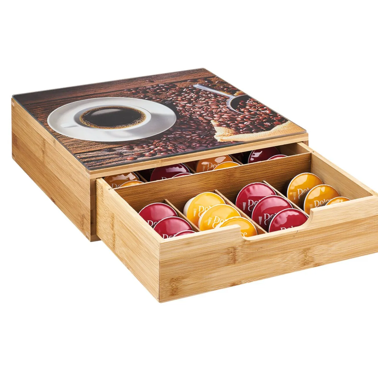 Gifi Tiroir à dosettes design graines de café