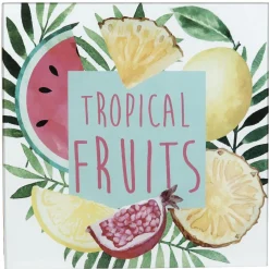 Gifi Tiroir toutes dosettes bambou motif fruits tropicaux