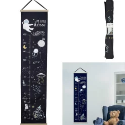 Gifi Rangement|Toise tissu garçon My Little Héros blanc et noir 60 à 160cm