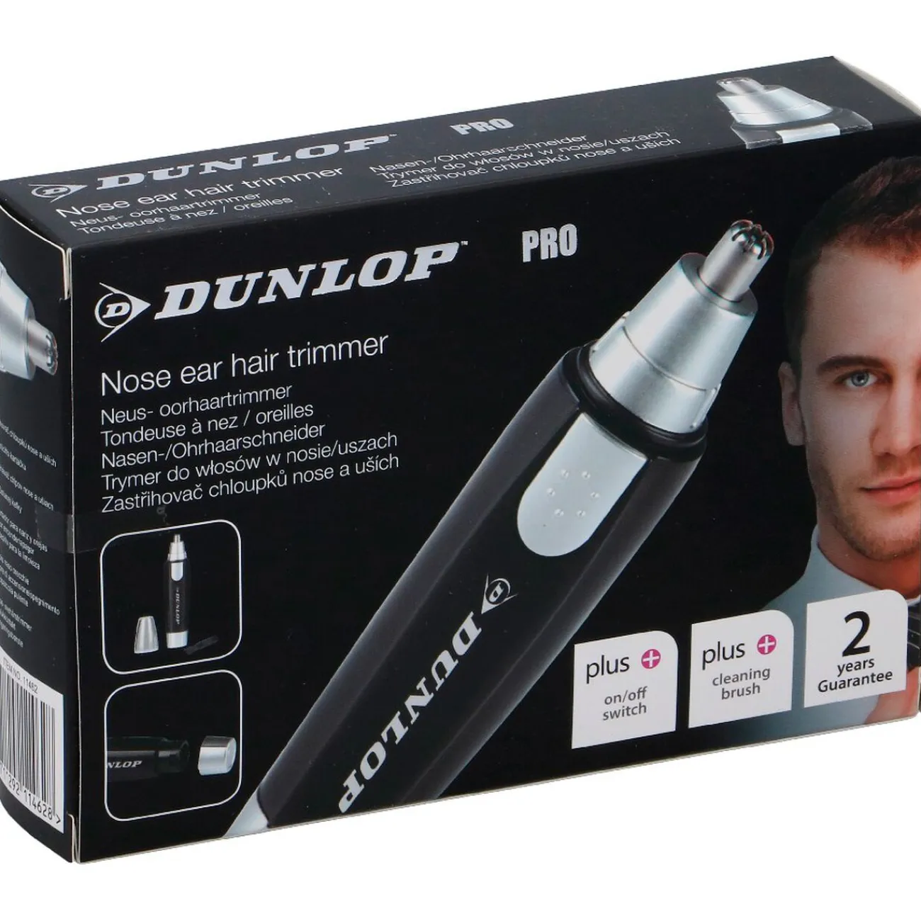 Gifi Beauté^Tondeuse nez et oreilles Dunlop Pro grise et noire