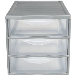 Gifi Rangement|Tour 3 tiroirs A4 gris