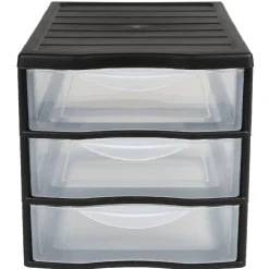 Gifi Rangement|Tour 3 tiroirs A4 noir