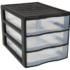 Gifi Rangement|Tour 3 tiroirs A4 noir