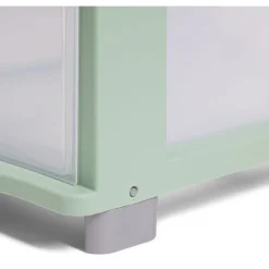 Gifi Rangement|Tour de rangement à 4 tiroirs plastique vert 27x37x82,7cm