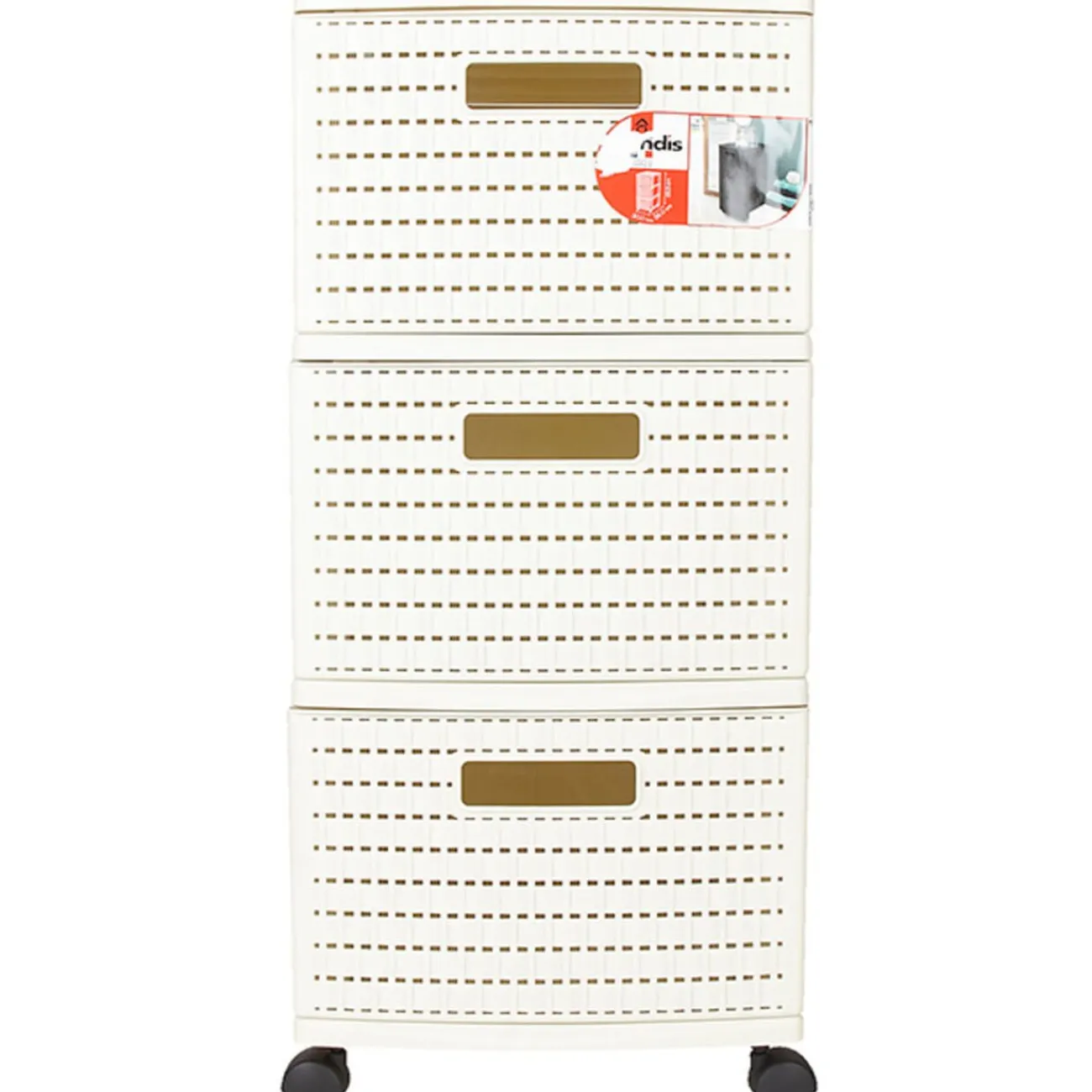 Gifi Rangement|Tour de rangement 3 tiroirs blanc