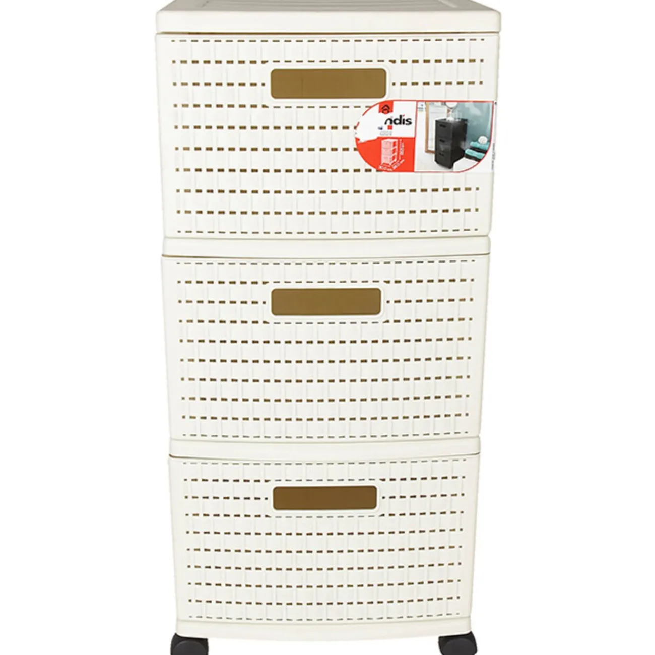 Gifi Rangement|Tour de rangement 3 tiroirs blanc