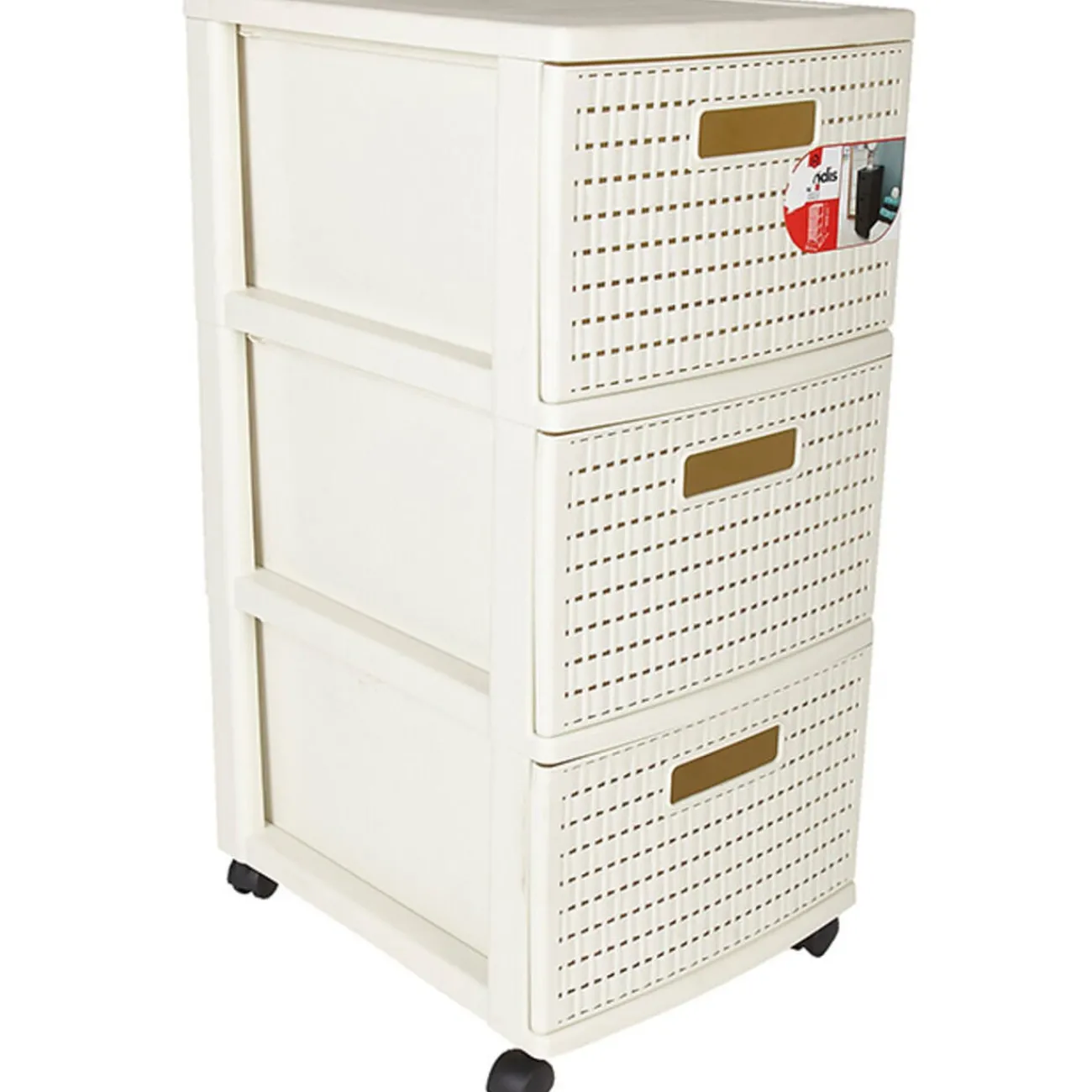 Gifi Rangement|Tour de rangement 3 tiroirs blanc