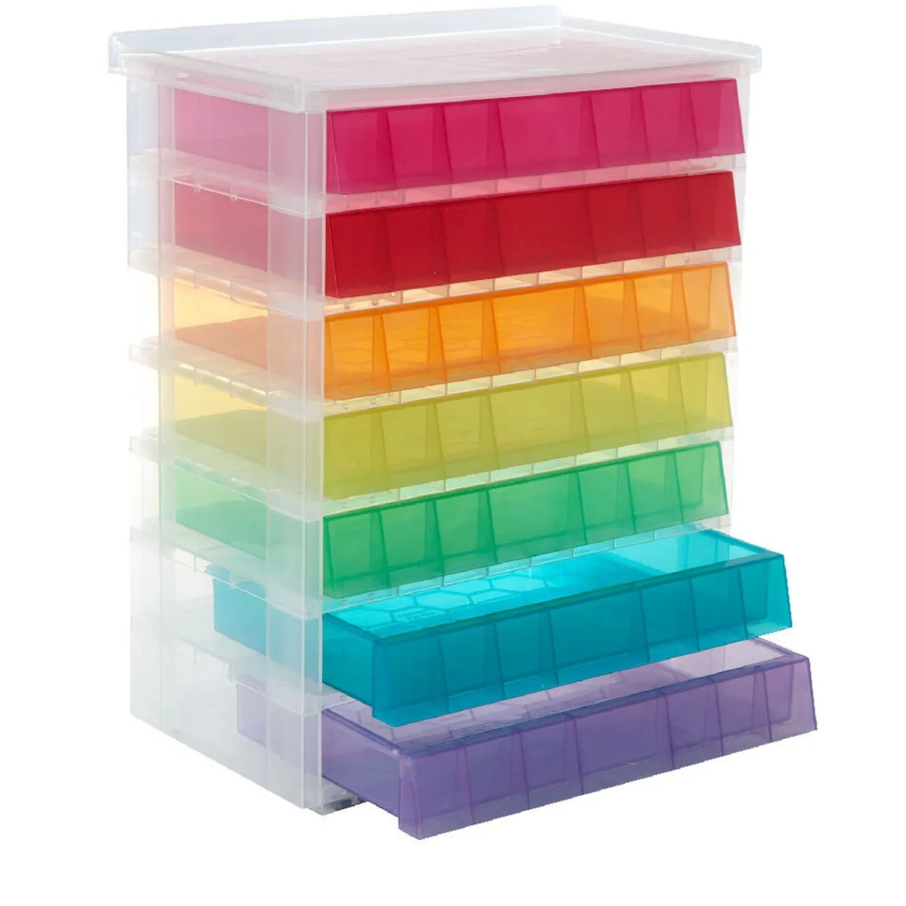 Gifi Rangement|Tour de rangement 7 tiroirs multicolores