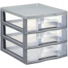 Gifi Rangement|Tour de rangement 3 tiroirs format A6 gris