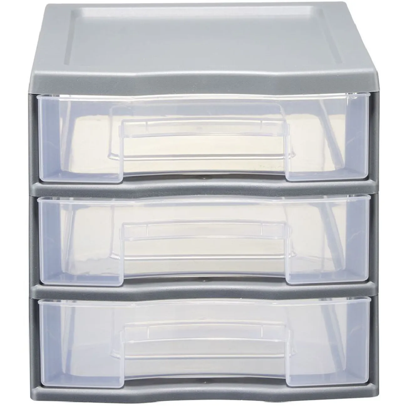 Gifi Rangement|Tour de rangement 3 tiroirs format A6 gris