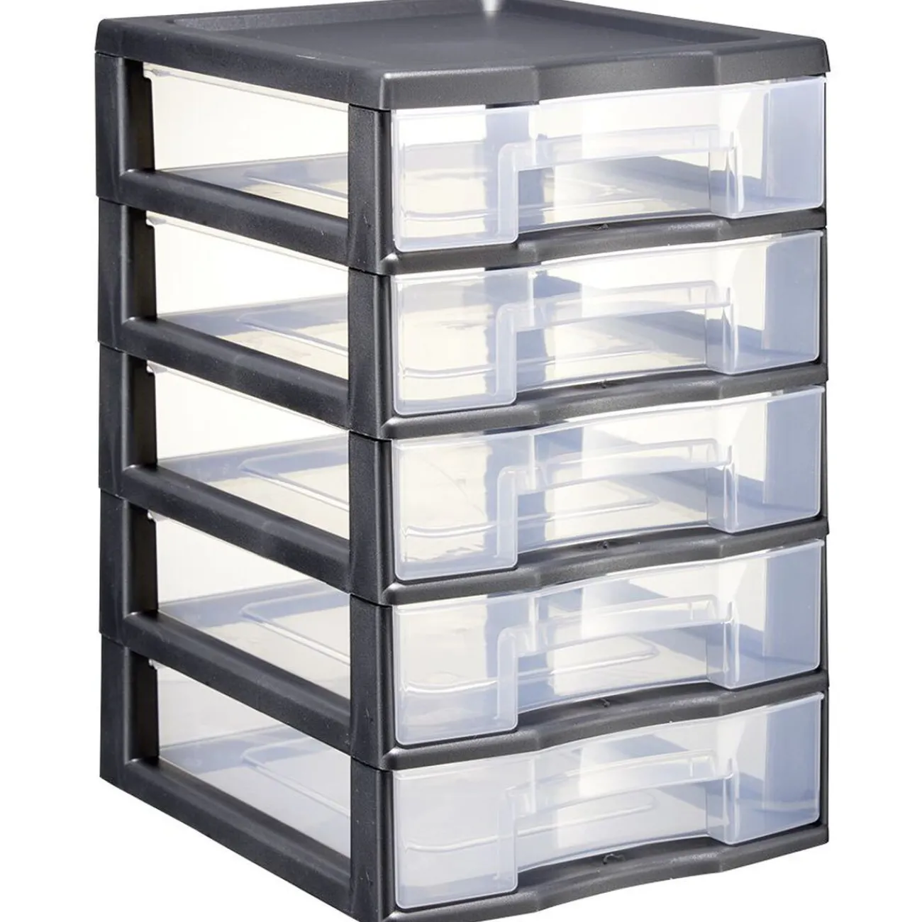 Gifi Rangement|Tour de rangement 5 tiroirs format A6+ noir