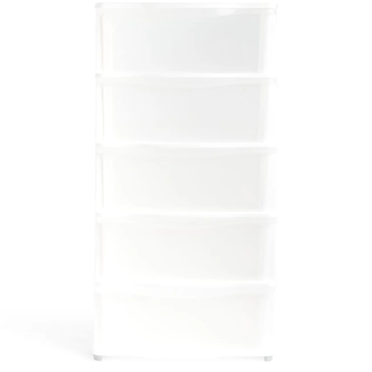 Gifi Rangement|Tour de rangement 5 tiroirs plastique blanc 37x27xH103cm