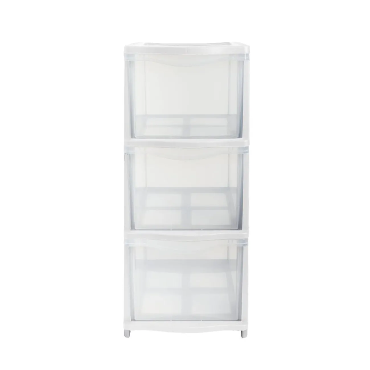 Gifi Rangement|Tour de rangement 5 tiroirs plastique blanc 37x27xH103cm
