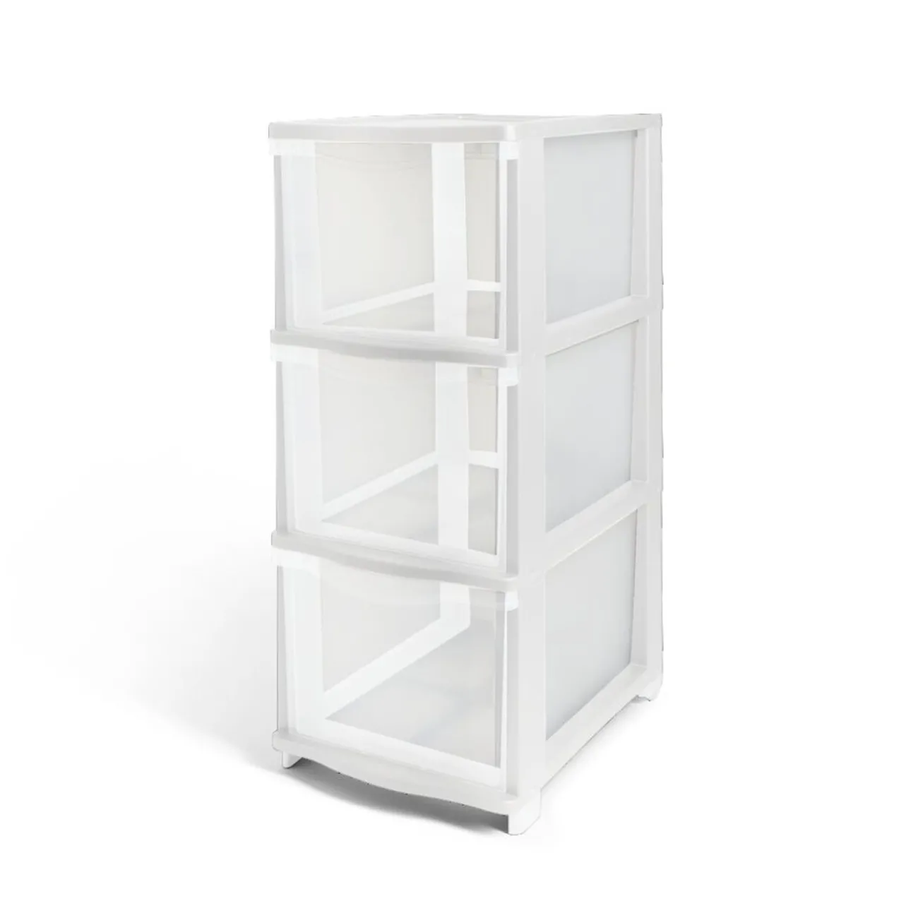 Gifi Rangement|Tour de rangement 5 tiroirs plastique blanc 37x27xH103cm