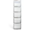 Gifi Rangement|Tour de rangement 5 tiroirs plastique gris 37x27xH103cm