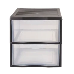 Gifi Rangement|Tour de rangement A4 plastique noir