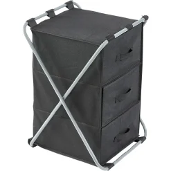 Gifi Rangement|Tour de rangement pliable 3 tiroirs noir