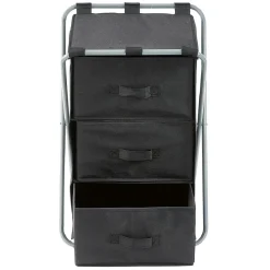 Gifi Rangement|Tour de rangement pliable 3 tiroirs noir