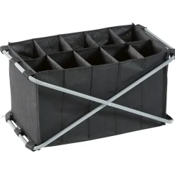 Gifi Rangement|Tour de rangement pliable 10 compartiments noir