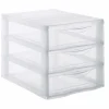 Gifi Rangement|Tour Orgamix 3 tiroirs A4 transparent et blanc