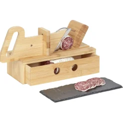 Gifi Trancheuse à saucisson avec tiroir et plateau ardoise