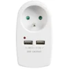 Gifi Accessoires Électriques^Triplite 1 prise 2 usb blanche