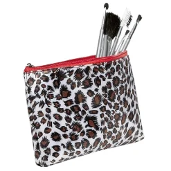 Gifi Beauté^Trousse à maquillage motif léopard avec pinceau x5
