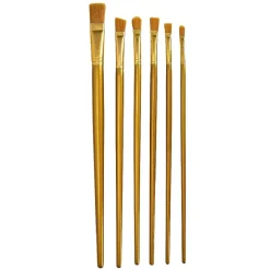 Gifi Beauté^Trousse avec pinceau doré en bois x12