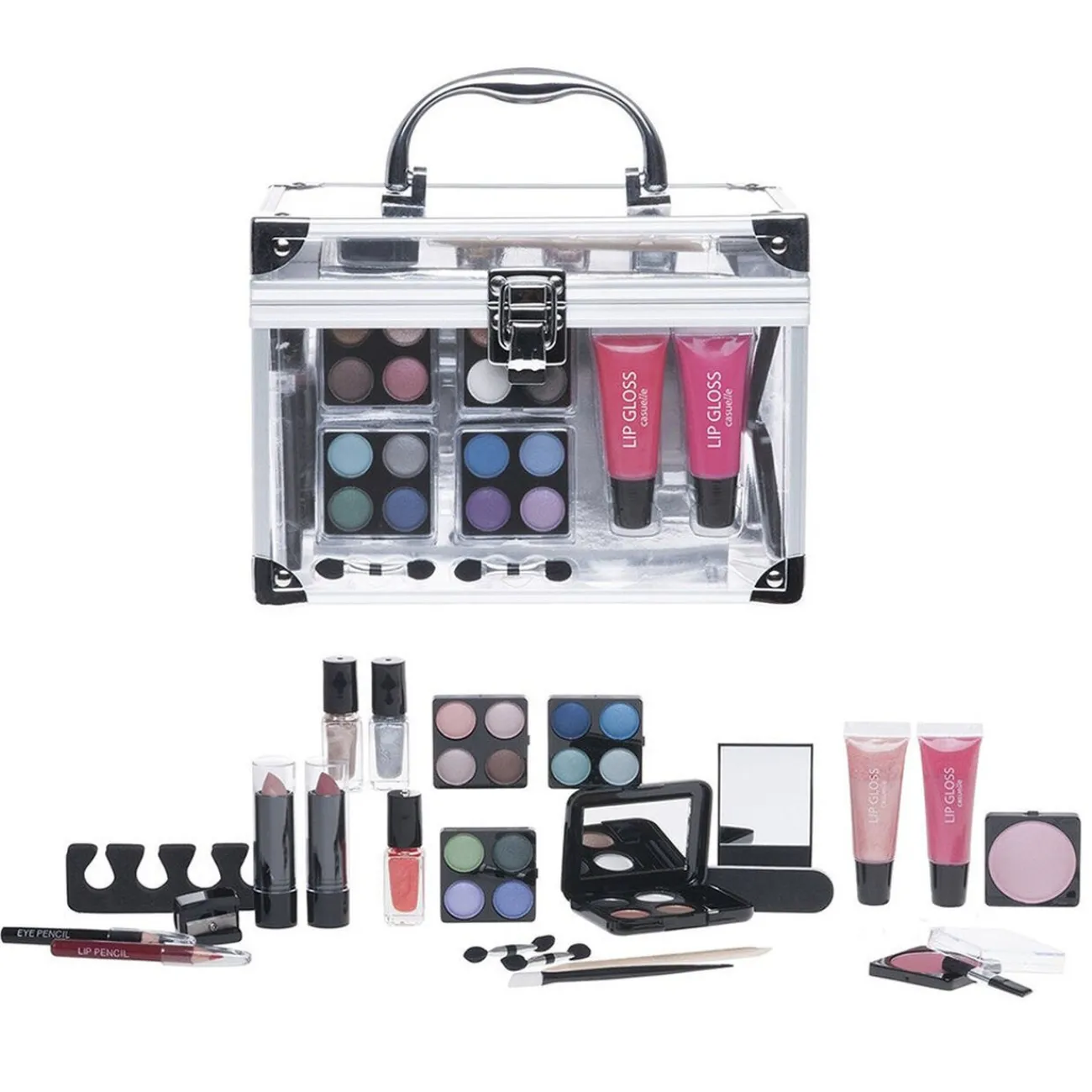 Gifi Beauté^Vanity cosmétique transparent complet 42 pièces